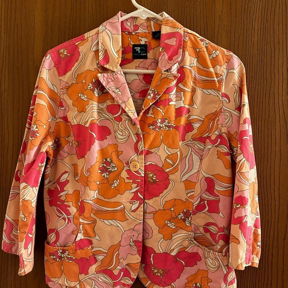 French Cuff 100% Cotton Blazer